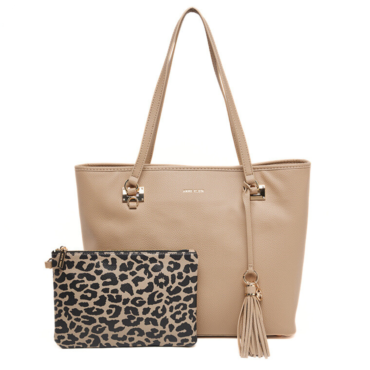 Anne Klein Textured Tote Bag Set Handbag Women - BEG - Beige