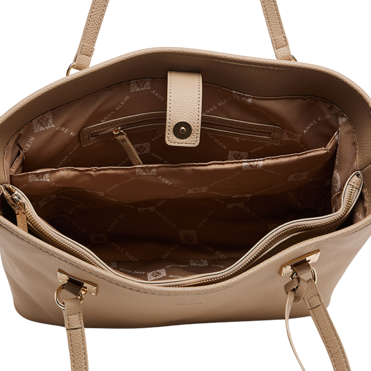 Anne Klein Textured Tote Bag Set Handbag Women - BEG - Beige