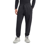 Armani Exchange All Over Logo Essentials Regular Fit Black Print Trousers Men - BLK