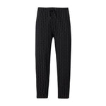 Armani Exchange All Over Logo Essentials Regular Fit Black Print Trousers Men - BLK - Black / S