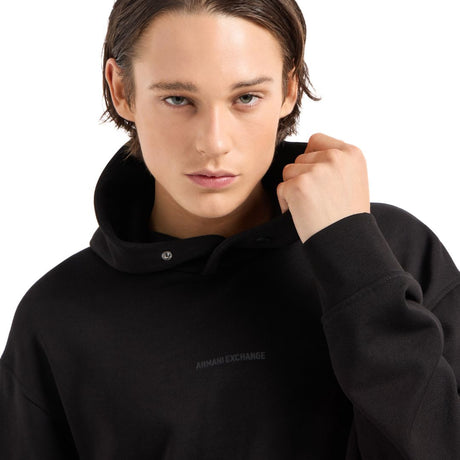 Armani Exchange Asv Cotton French Terry Hoodie Men - BLK