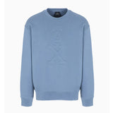 ARMANI EXCHANGE ASV French Terry Embossed Logo Sweatshirt - BLU