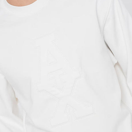 ARMANI EXCHANGE ASV French Terry Embossed Logo Sweatshirt - WHT