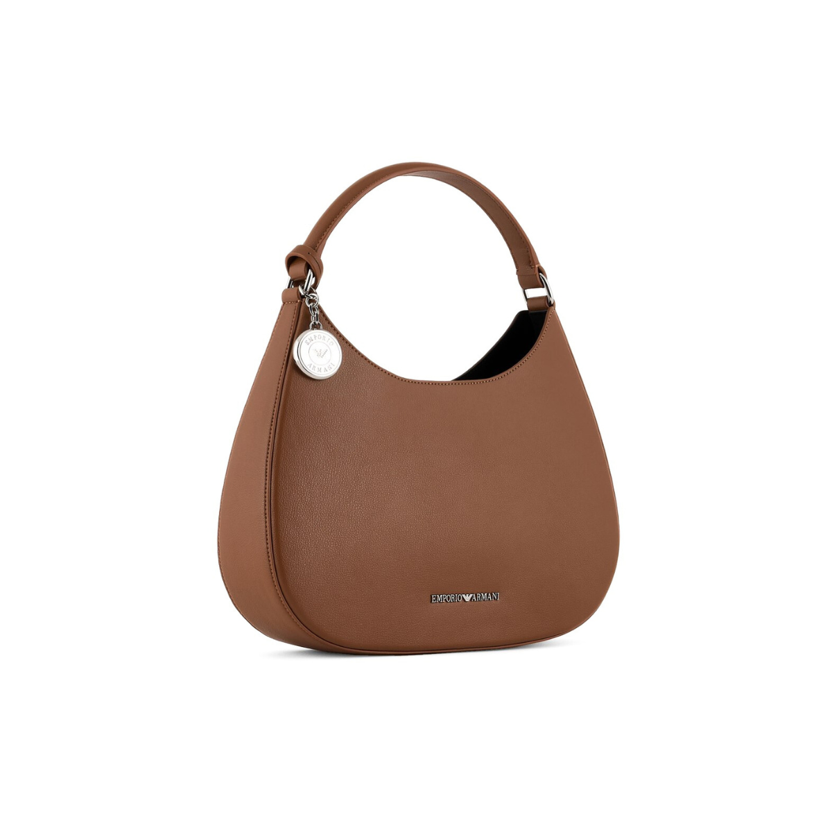 ARMANI EXCHANGE ASV micro-grain recycled leather hobo bag Shopper Bag - BRN - Brown