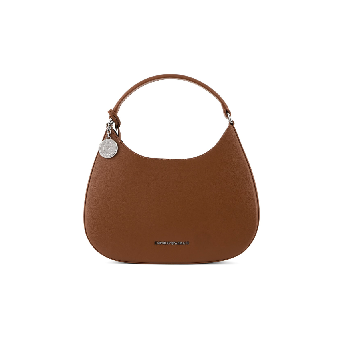 ARMANI EXCHANGE ASV micro-grain recycled leather hobo bag Shopper Bag - BRN - Brown