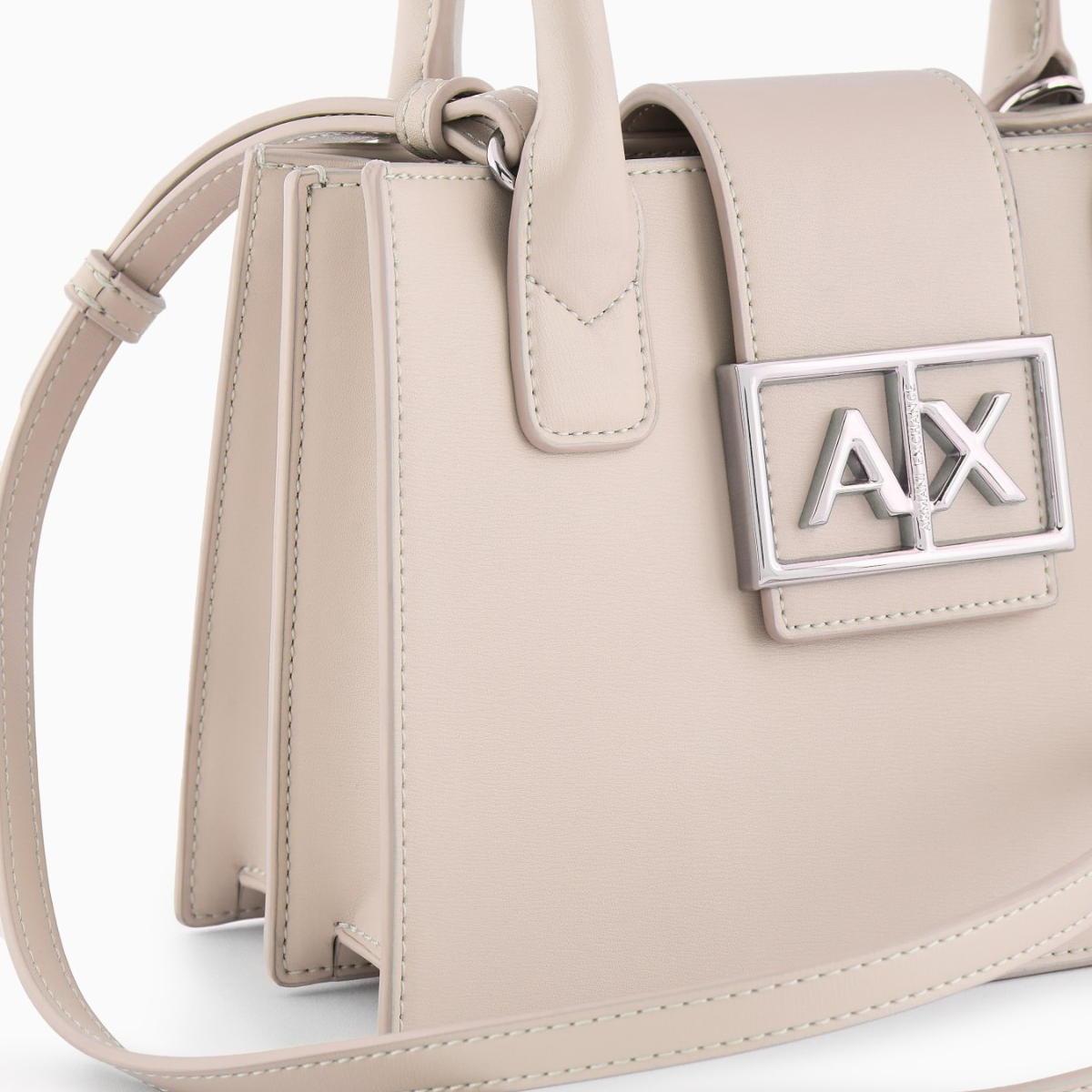ARMANI EXCHANGE ASV Small Trapeze Handbag Women - BEG - Beige