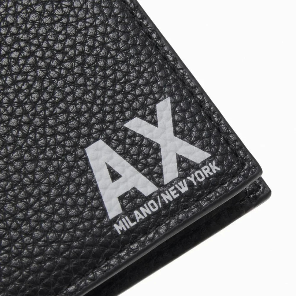 ARMANI EXCHANGE Bifold Coin Wallet Men - BLK - Black