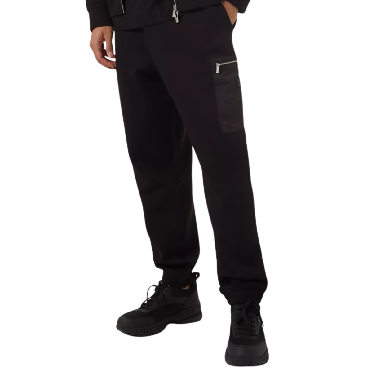 ARMANI Exchange Black Edition cotton blend track pants-BLK - Black / L