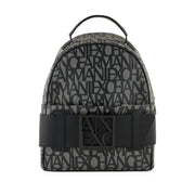 ARMANI EXCHANGE Contrasting Monogram All Over Backpack - COL - Coal