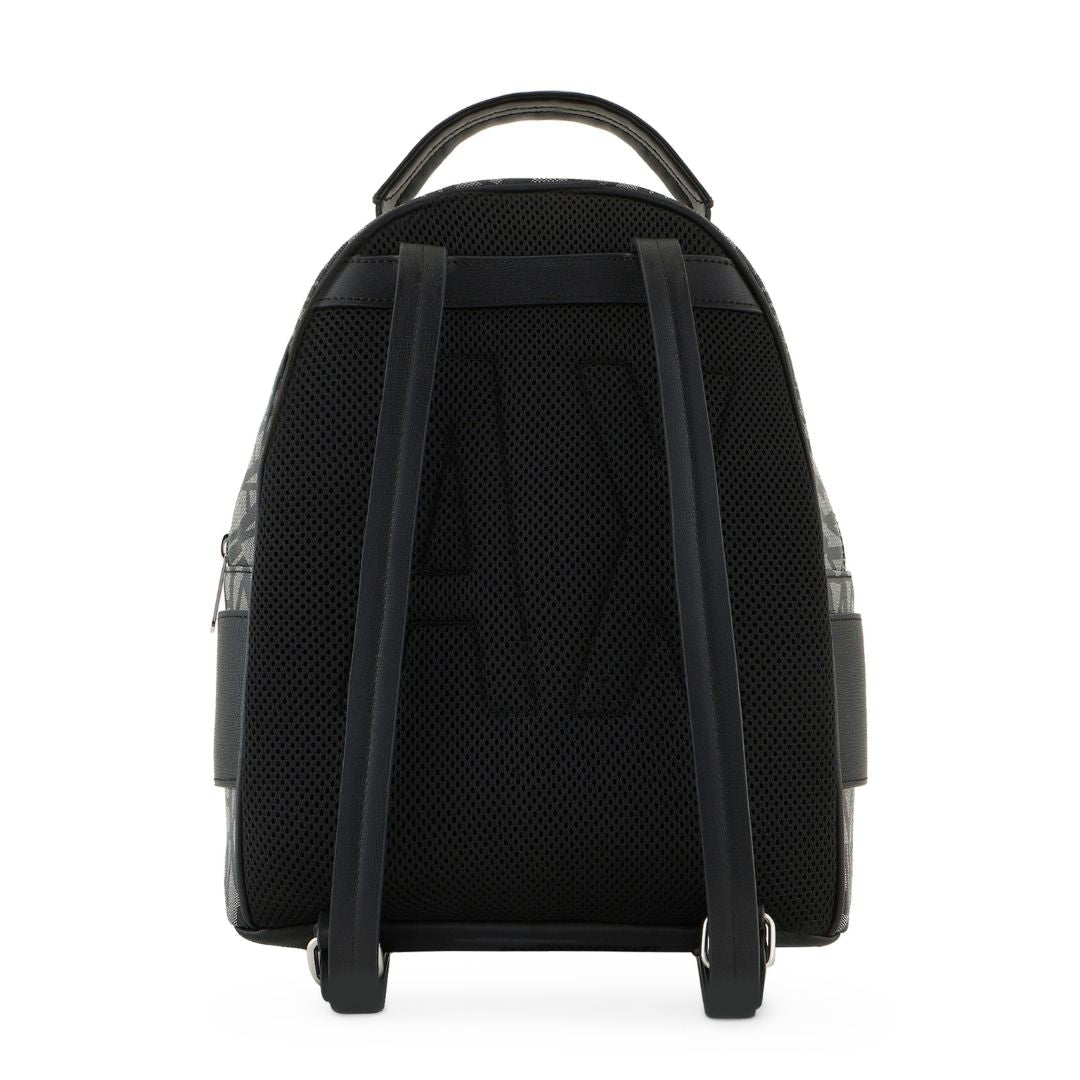 ARMANI EXCHANGE Contrasting Monogram All Over Backpack - COL - Coal