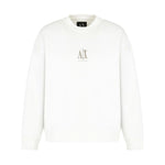 Armani Exchange Crewneck Sweatshirt With Embroidered Logo XM000368AF10818U0009-WHT - White / XS