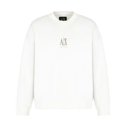 Armani Exchange Crewneck Sweatshirt With Embroidered Logo XM000368AF10818U0009-WHT - White / XS