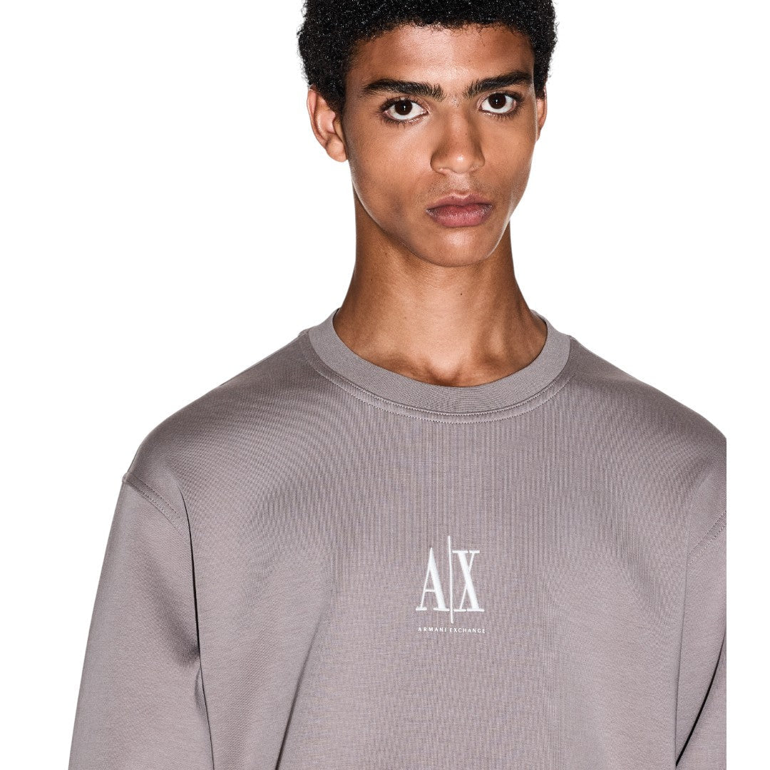 Armani Exchange Crewneck Sweatshirt With Embroidered Logo XM000368AF10818U6107-BEG