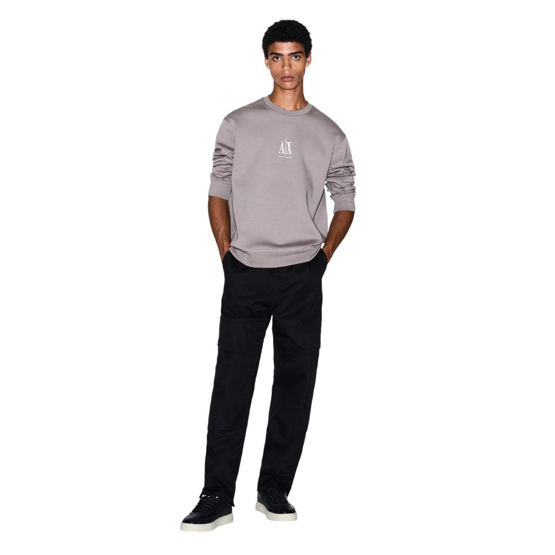 Armani Exchange Crewneck Sweatshirt With Embroidered Logo XM000368AF10818U6107-BEG