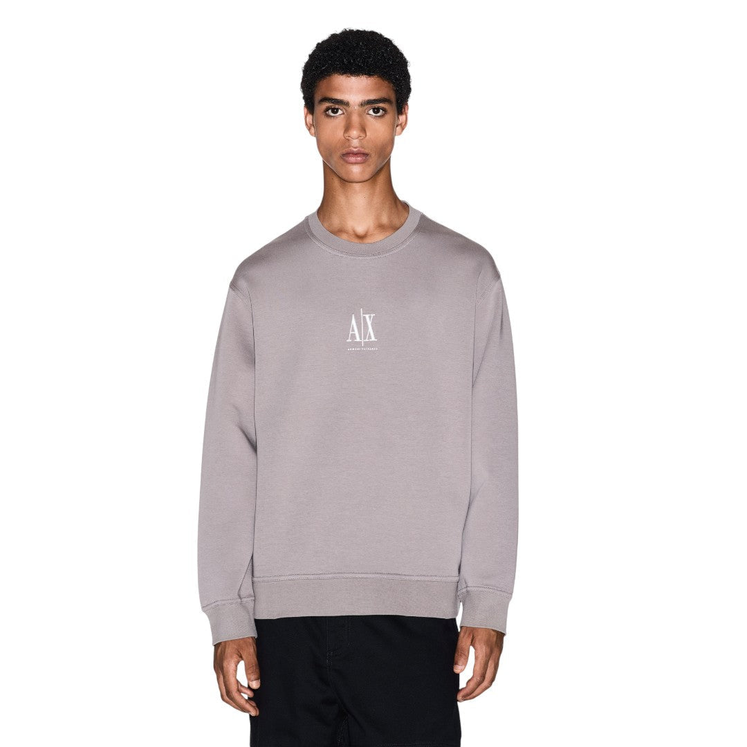 Armani Exchange Crewneck Sweatshirt With Embroidered Logo XM000368AF10818U6107-BEG