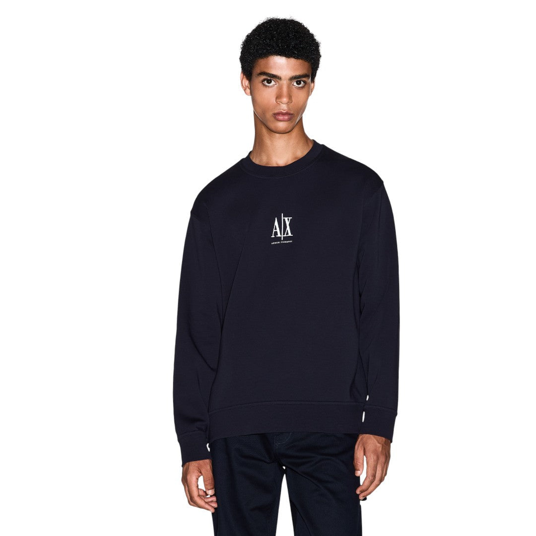 Armani Exchange Crewneck Sweatshirt With Embroidered Logo XM000368AF10818UB101-NVY