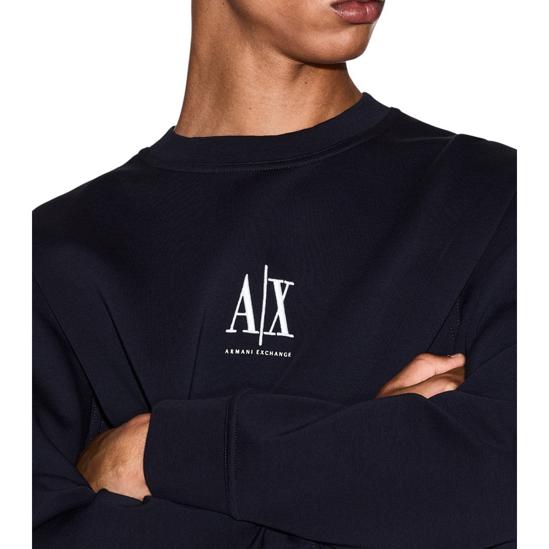 Armani Exchange Crewneck Sweatshirt With Embroidered Logo XM000368AF10818UB101-NVY