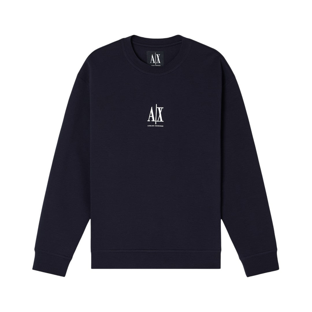 Armani Exchange Crewneck Sweatshirt With Embroidered Logo XM000368AF10818UB101-NVY - Navy / XS