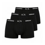 Armani Exchange Essential Stretch Cotton Jersey Men’s Boxer Trunks – 3-Pack - Black / S