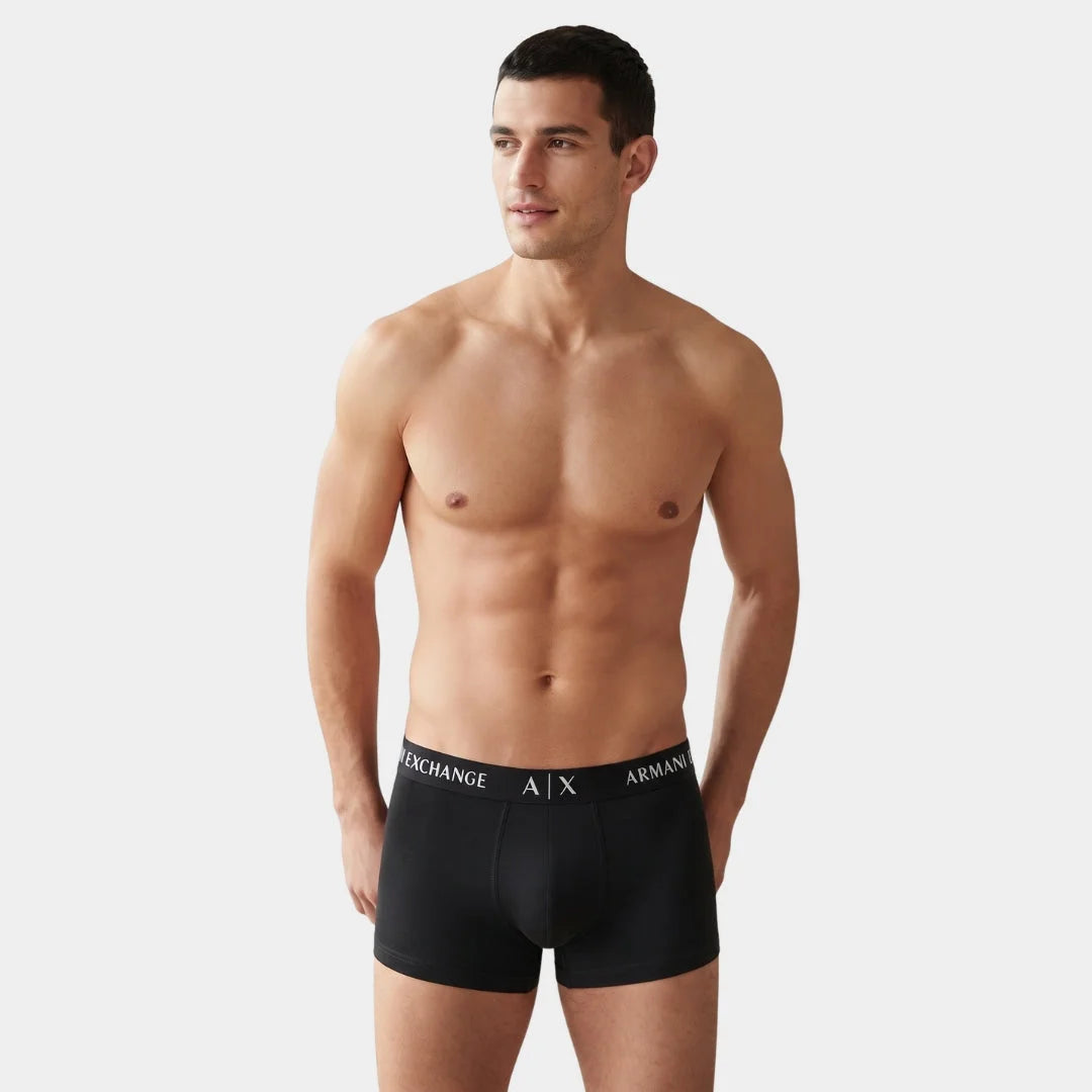 Armani Exchange Essential Stretch Cotton Jersey Men’s Boxer Trunks – 3-Pack