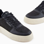 ARMANI EXCHANGE Fabric Allover Logo Sneakers XUX196-BLK