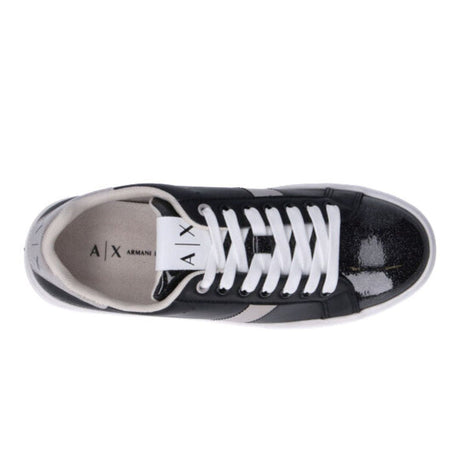 ARMANI EXCHANGE Flat Sneakers Women XDX113-BLKGLD - Black/ Gold / 39