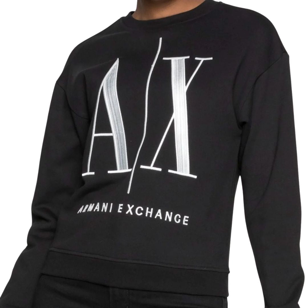 Armani Exchange French Terry Icon Project sweatshirt 8NYM02YJ68Z- BLK