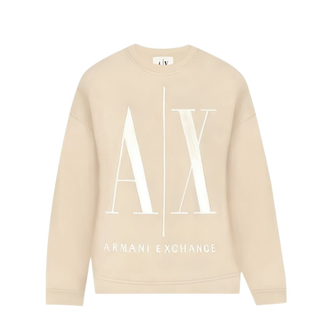 Armani Exchange French Terry Icon Project Sweatshirt 8NYM02YJ68Z14BD-SND - Sand / XS