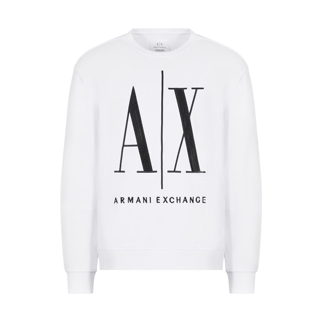 Armani Exchange French Terry Icon Project Sweatshirt 8NZMPAZJ1ZZ1100-WHT - White / XS