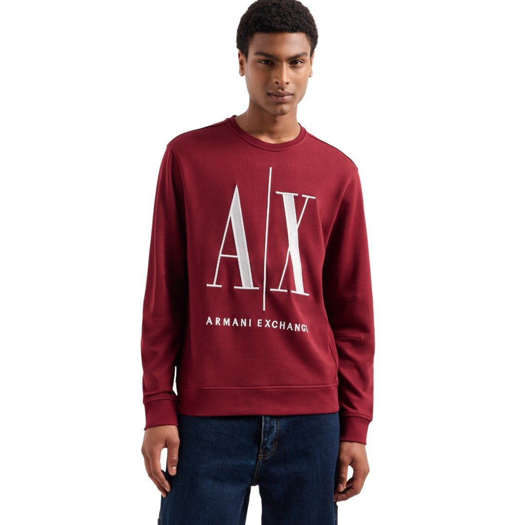 Armani Exchange French Terry Icon Project Sweatshirt 8NZMPAZJ1ZZ14BV- RED