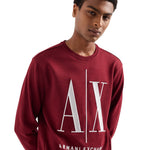 Armani Exchange French Terry Icon Project Sweatshirt 8NZMPAZJ1ZZ14BV- RED