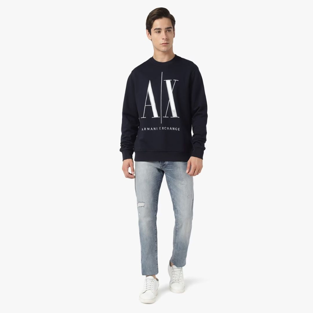 Armani Exchange French Terry Icon Project Sweatshirt 8NZMPAZJ1ZZ1510-NVY