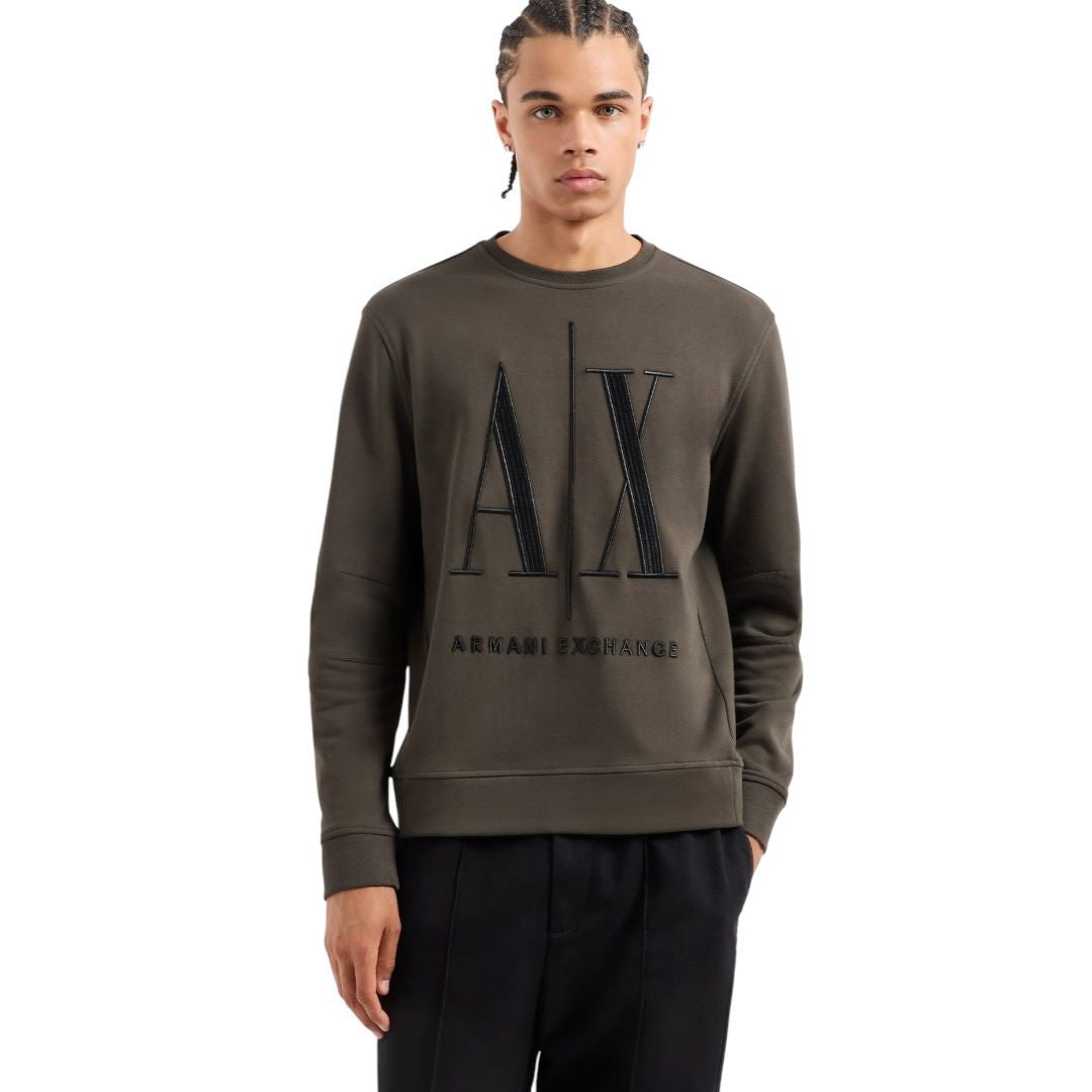 Armani Exchange French Terry Icon Project Sweatshirt 8NZMPAZJ1ZZ1832-OLV