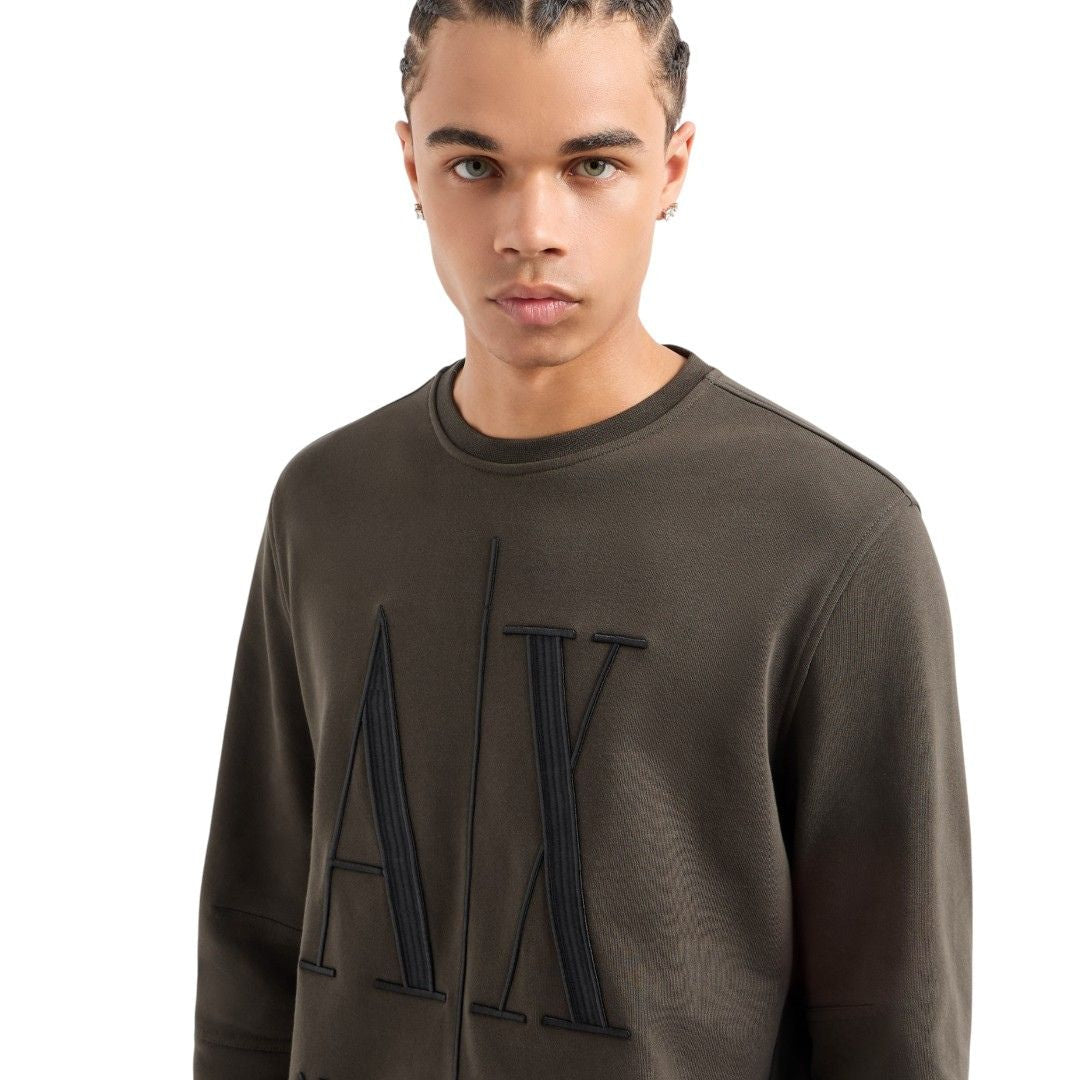 Armani Exchange French Terry Icon Project Sweatshirt 8NZMPAZJ1ZZ1832-OLV