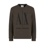Armani Exchange French Terry Icon Project Sweatshirt 8NZMPAZJ1ZZ1832-OLV - Olive / XS