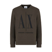 Armani Exchange French Terry Icon Project Sweatshirt 8NZMPAZJ1ZZ1832-OLV - Olive / XS