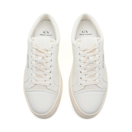 ARMANI EXCHANGE Hammered Leather Sneakers XUX195-WHT