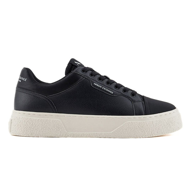 ARMANI EXCHANGE Hammered Leather Sneakers XUX236-BLK - Black / 39