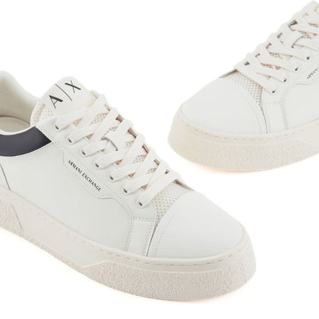 ARMANI EXCHANGE Hammered Leather Sneakers XUX236-WHT