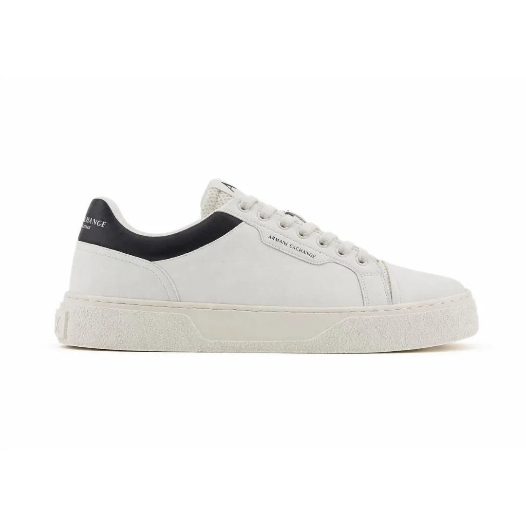 ARMANI EXCHANGE Hammered Leather Sneakers XUX236-WHT