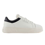 ARMANI EXCHANGE Hammered Leather Sneakers XUX236-WHT - White / 40