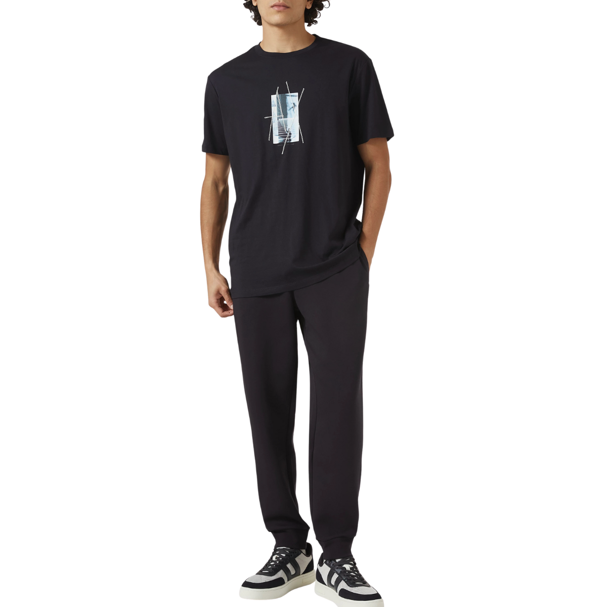 ARMANI Exchange Icon Jersey Track Pants for Men –BLK