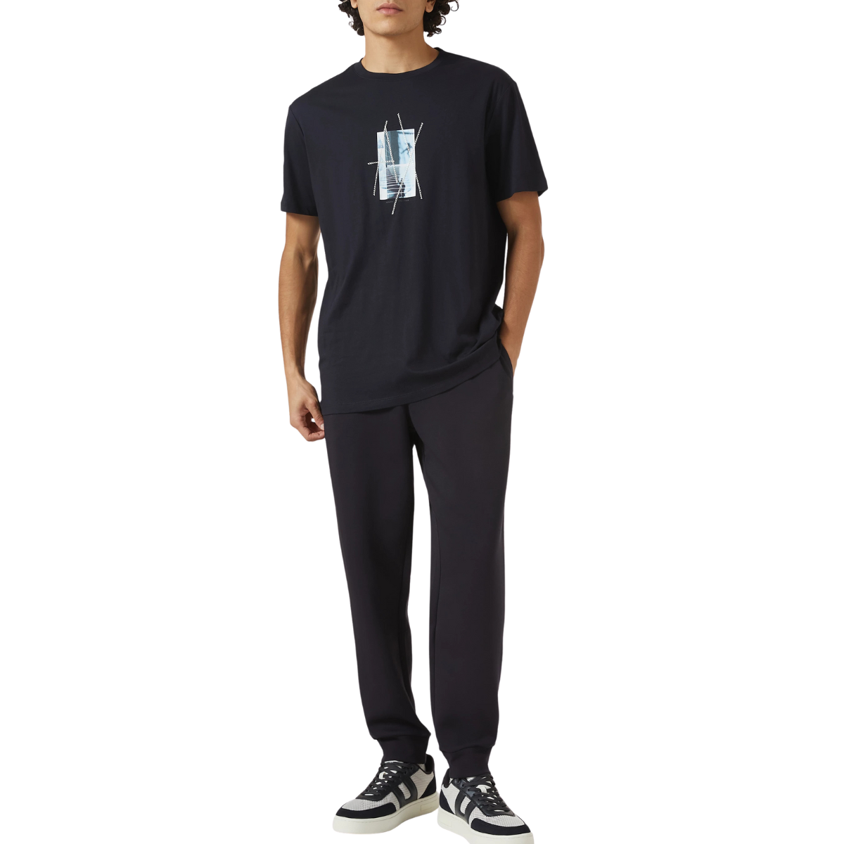 ARMANI Exchange Icon Jersey Track Pants for Men – NVY - Navy / 2XL