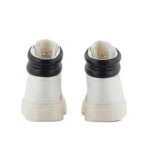 ARMANI EXCHANGE Leather Contrasting Profile Sneakers XUZ057-WHT