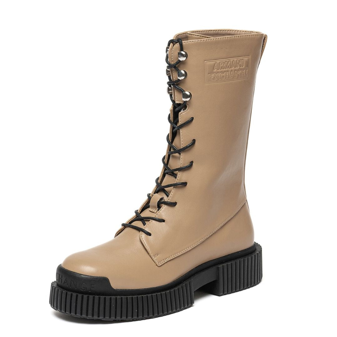 Armani Exchange Leather Lace-up Boots – JLOOD.COM