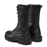 ARMANI EXCHANGE Leather Lace-Up Boots Womens XDN028-BLK