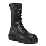 ARMANI EXCHANGE Leather Lace-Up Boots Womens XDN028-BLK