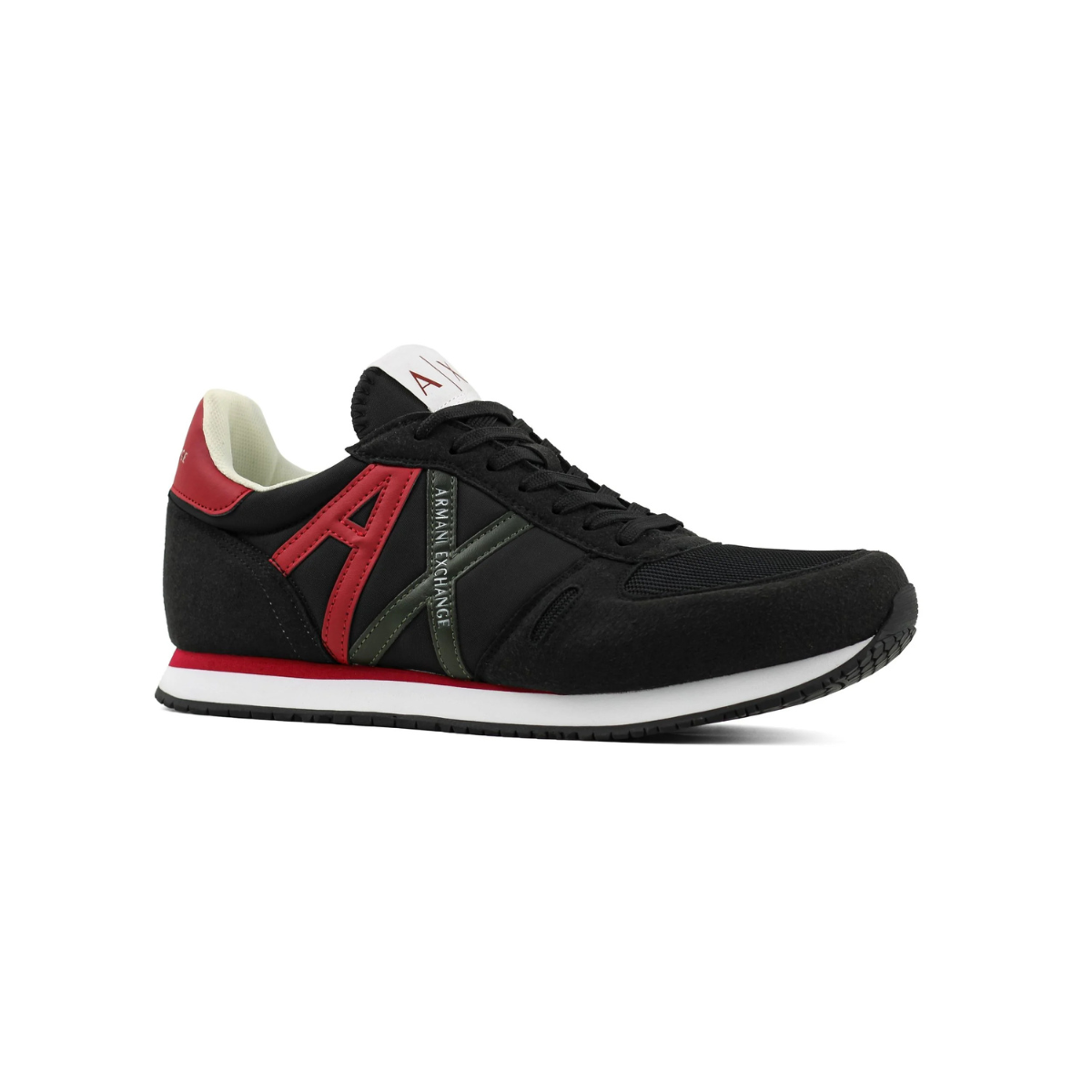 ARMANI EXCHANGE Logo Lace-Up XUX017 Sneaker - BLKRED/RED