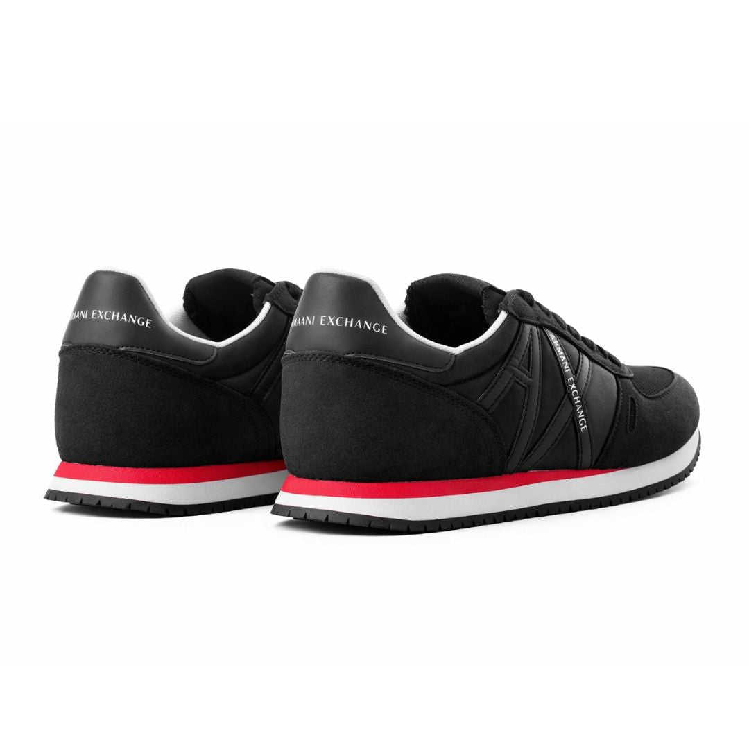 ARMANI EXCHANGE Logo Lace-Up XUX017 Sneakers - BLKBLK