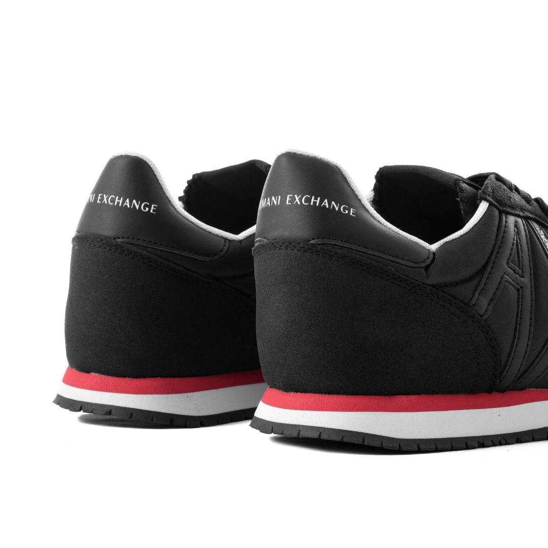 ARMANI EXCHANGE Logo Lace-Up XUX017 Sneakers - BLKBLK
